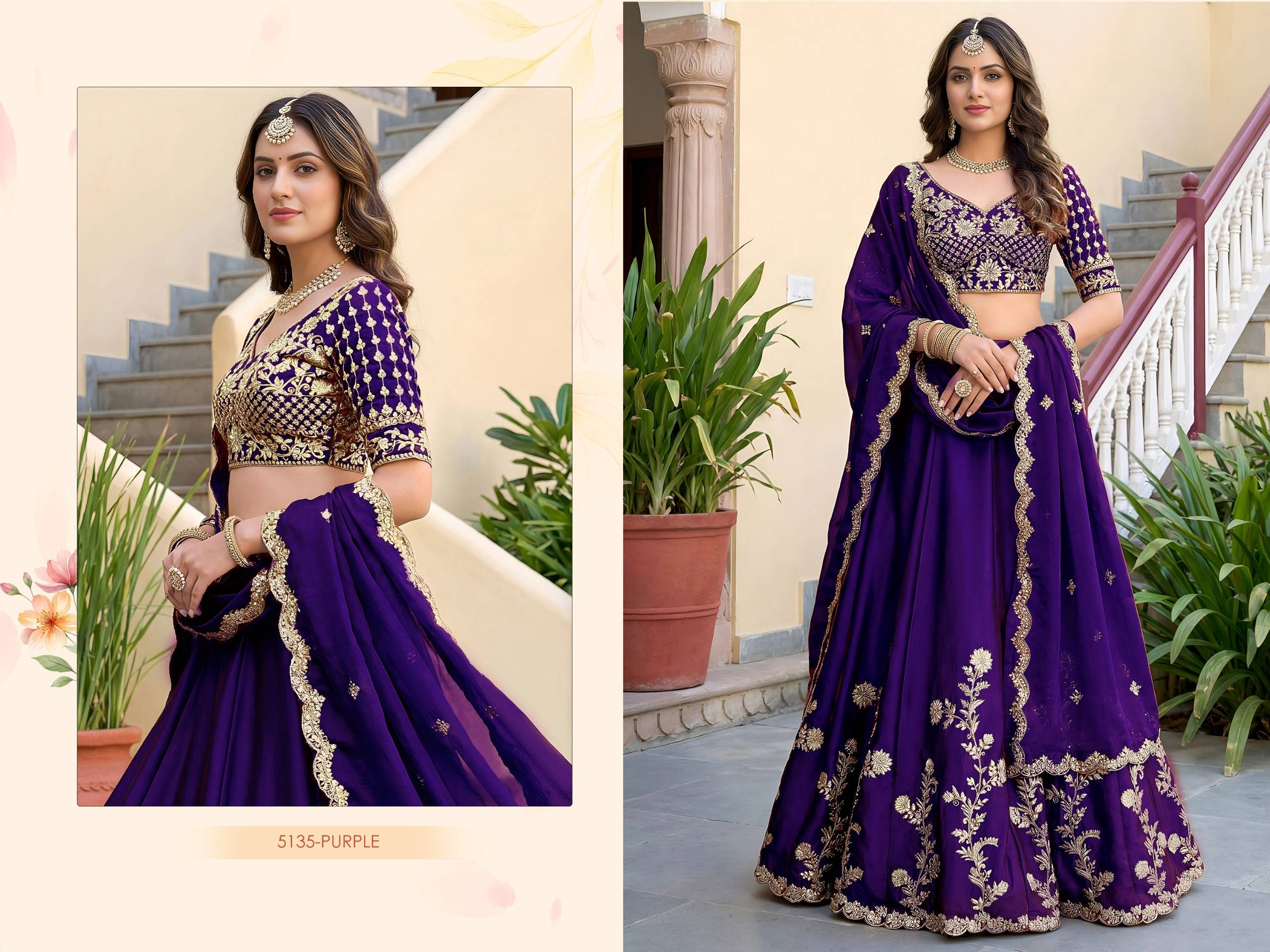 VOL-36 5135 Series By Zeel Clothing Designer Beautiful Collection Occasional Wear & Party Wear Rangoli silk Lehengas At Wholesale Price